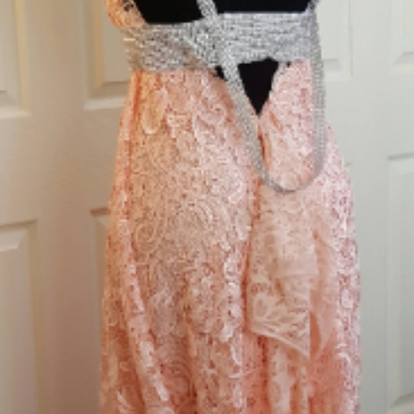 Custom Order Gatsby Style Lace Blush Wedding Gown